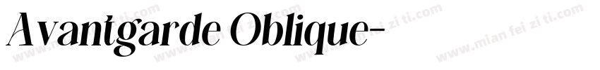 Avantgarde Oblique字体转换